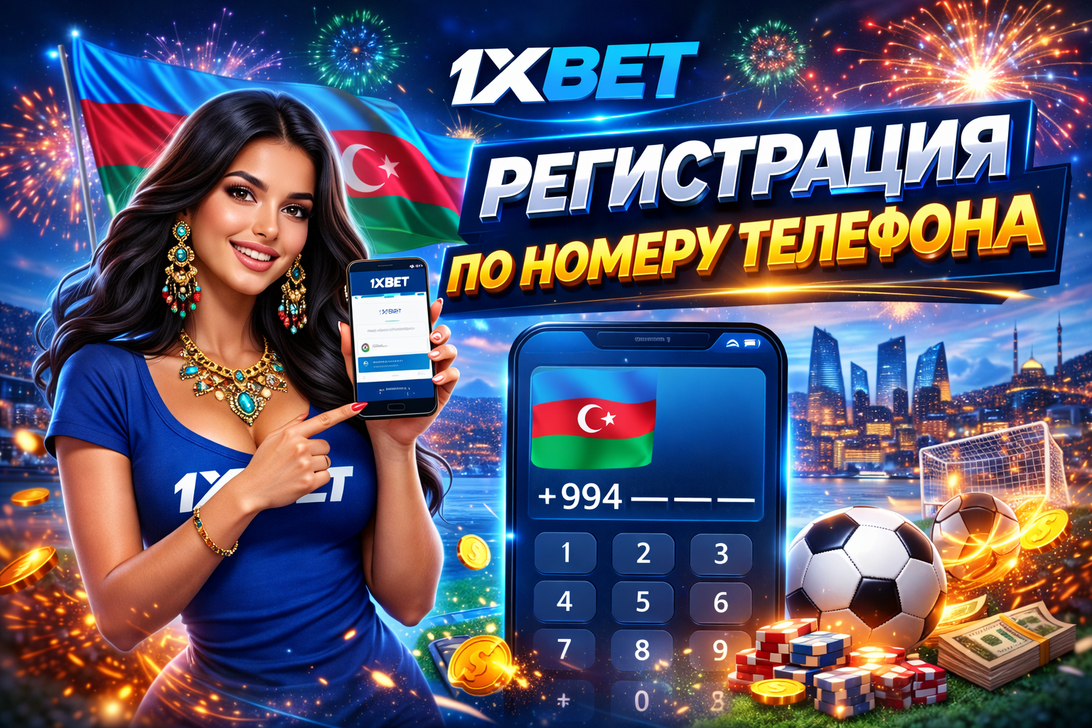 1xBet регистрация по номеру телефона