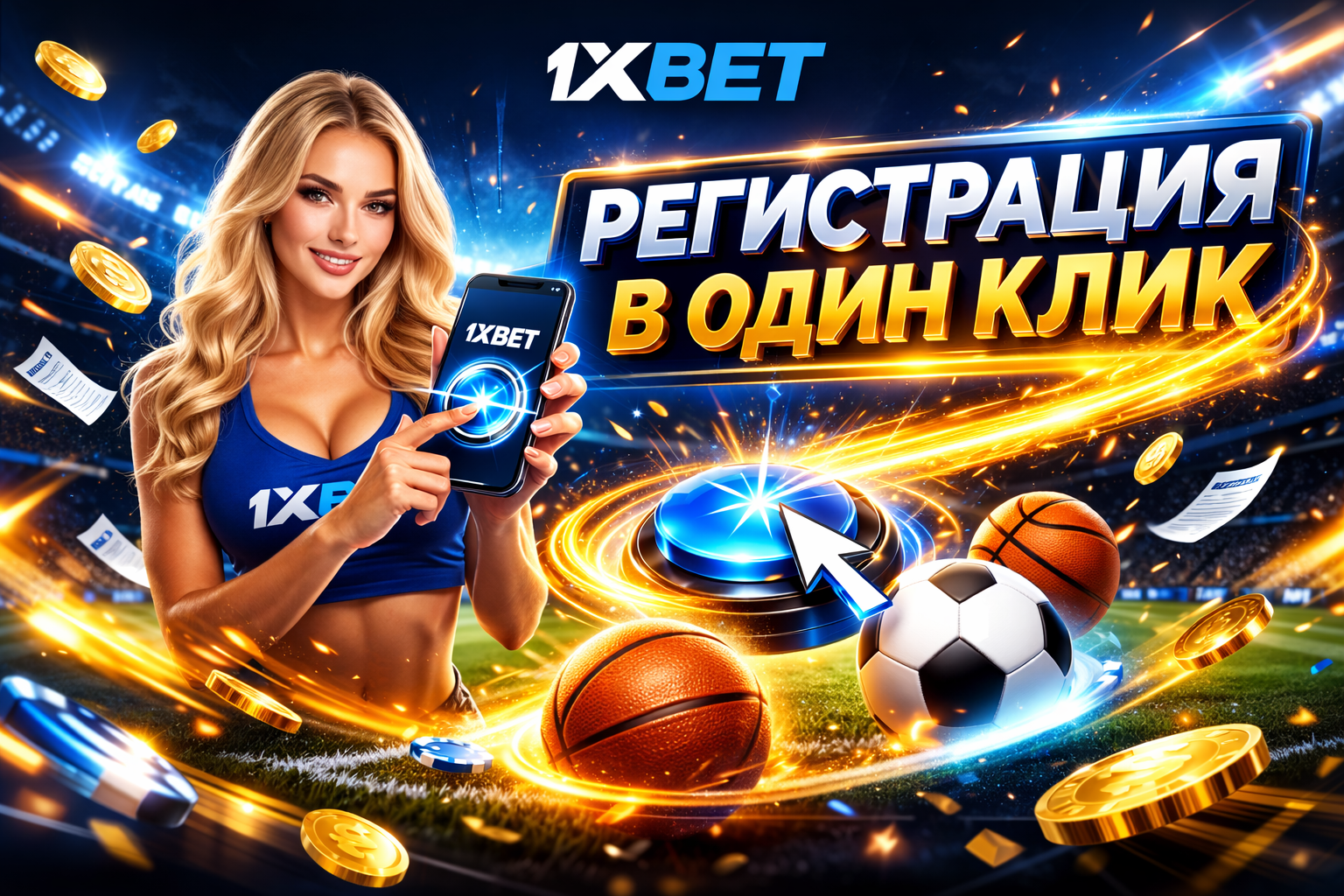1xBet Мобильная регистрация